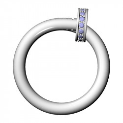 Nail Ring, Accented, 16.5 mm