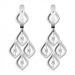 Chandelier Earrings, Pavé Petals