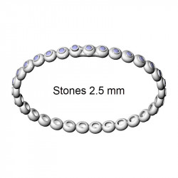 Tennis Bracelet, stones 2.5mm