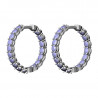 Hoop Earrings, Stones 3 mm, Diameter 23 mm