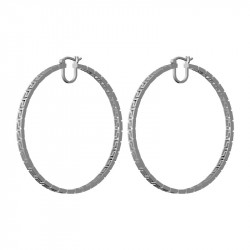 Meander Hoop Earrings, Diameter 65 mm