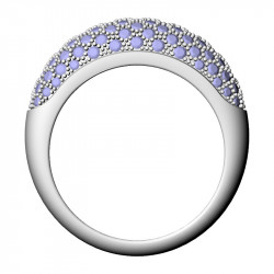 Classic Tapered Ring, Pavé, 16.5 mm