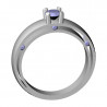 Split Shank Diamond  Ring, Stone 4.4 mm, 17.5 mm