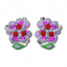 Colored Flower Earrings