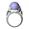 Flower Ring With Pearl, 18.0 mm