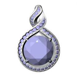 Diamond Teardrop Pendant With Round Stone