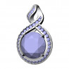 Diamond Teardrop Pendant With Round Stone