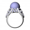 Ethereal Pavé Pearl Ring, 18.8 mm