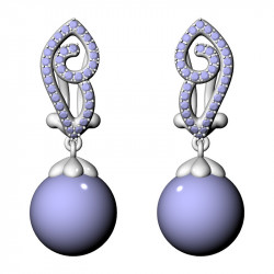 Ethereal Pavé Pearl Earrings