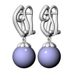 Ethereal Pavé Pearl Earrings