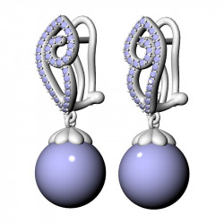 Ethereal Pavé Pearl Earrings