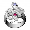 Double Snake Ring, 18 mm