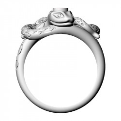 Double Snake Ring, 18 mm