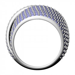 Interwoven Pavé Ring, 18.5 mm