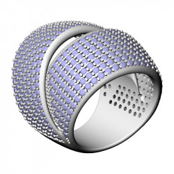 Interwoven Pavé Ring, 18.5 mm