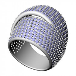 Interwoven Pavé Ring, 18.5 mm