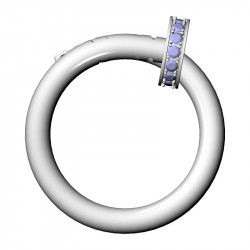 Nail Ring, Accented, 17.0 mm