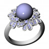 Floral Pearl Ring, 17.5 mm