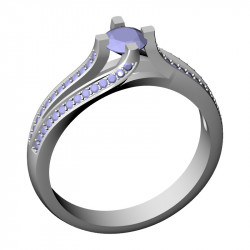 Classic Twisted Diamond Ring, 20 mm