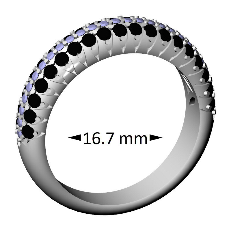 Black-White Band, 16.7 mm