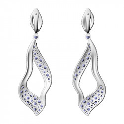 Long Dangle Pavé Earrings