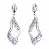 Long Dangle Pavé Earrings