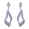 Long Dangle Pavé Earrings